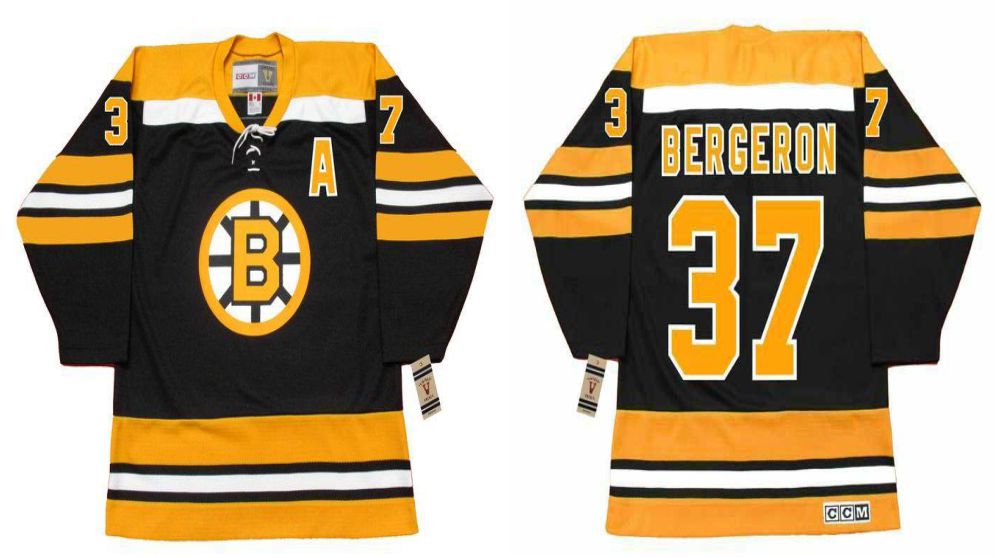 2019 Men Boston Bruins #37 Bergeron Black CCM NHL jerseys1